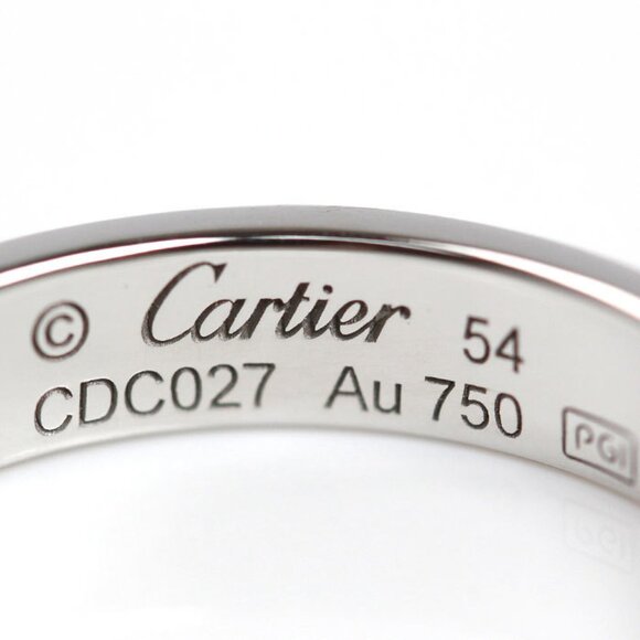 CARTIER 18k Silver Diamond Love Ring - Picture 5 of 8